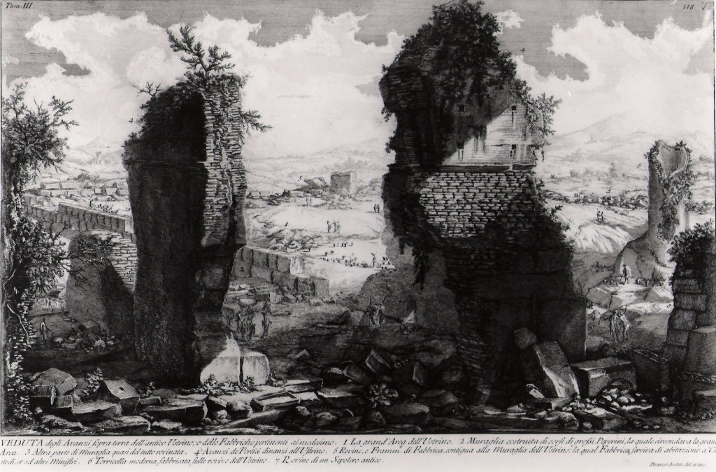 avanzi dell'antico ustrino (stampa, serie) di Piranesi Giovanni Battista (p